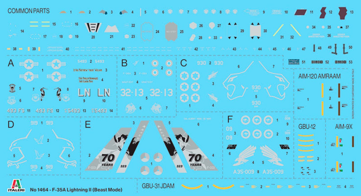 Italeri 1:72 Lockhead Martin F35A (Beast Mode) - Modelfly