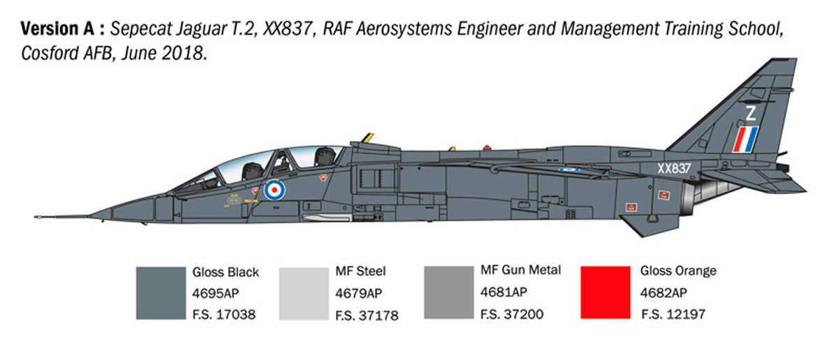 Italeri 1:72 Jaguar T.2 R.A.F. Trainer - Modelfly