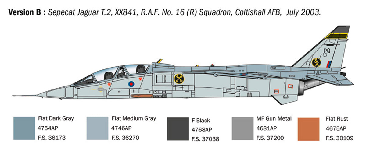 Italeri 1:72 Jaguar T.2 R.A.F. Trainer - Modelfly