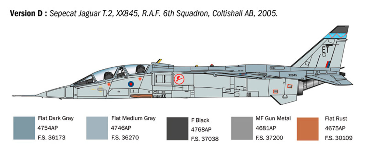 Italeri 1:72 Jaguar T.2 R.A.F. Trainer - Modelfly