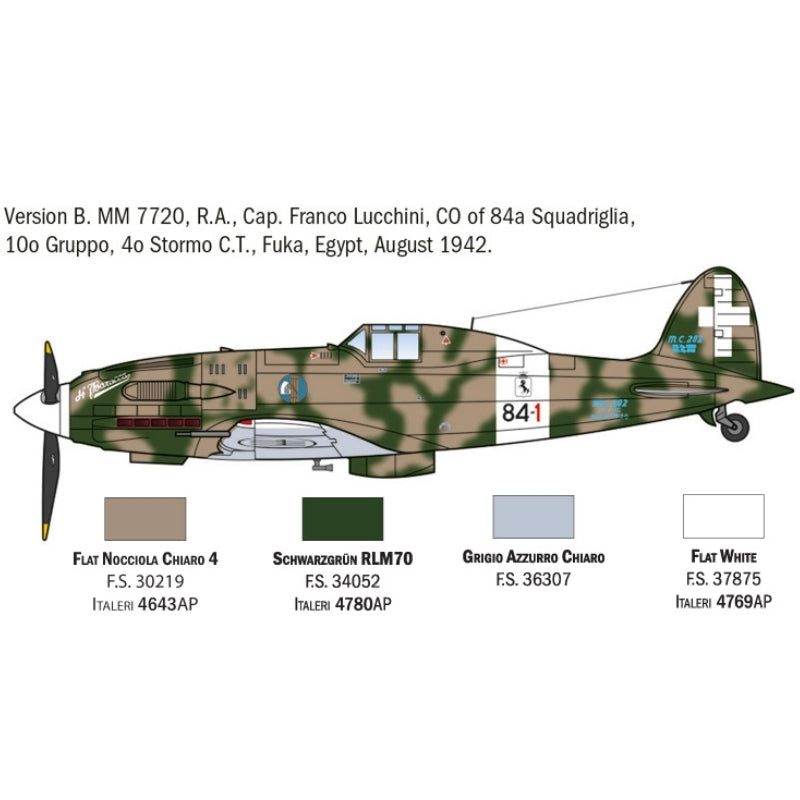 Italeri 1:72 MC.202 Folgore Aces - 1/72 Modelfly