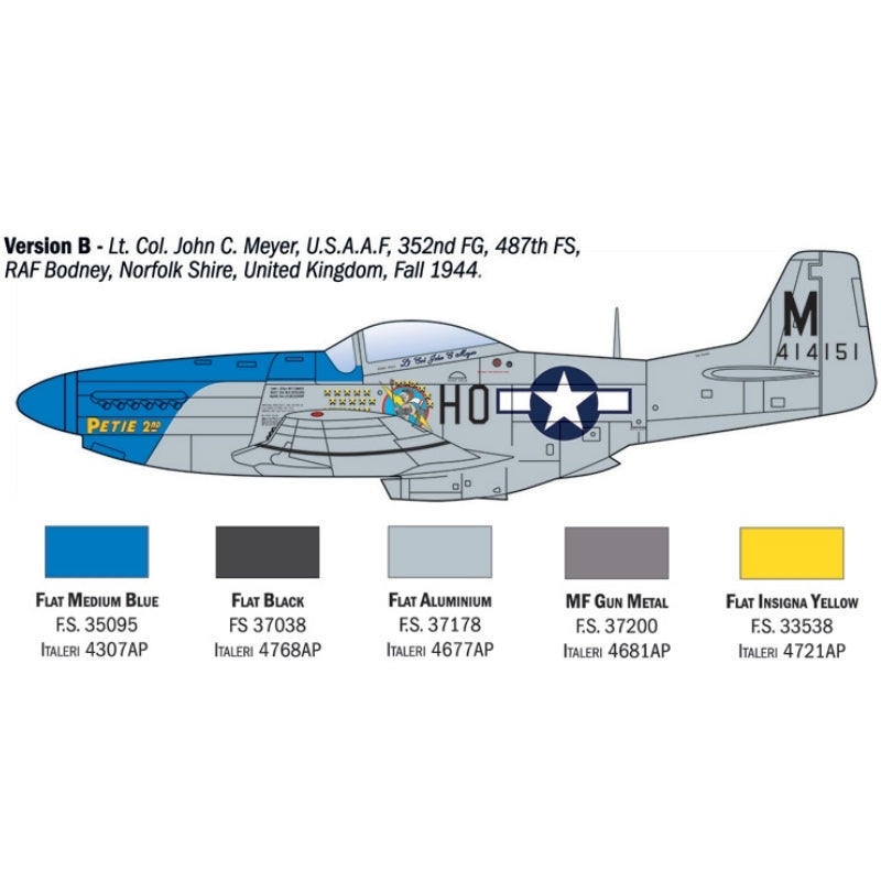 Italeri 1:72 P-51D Mustang Aces - 1/72 Modelfly