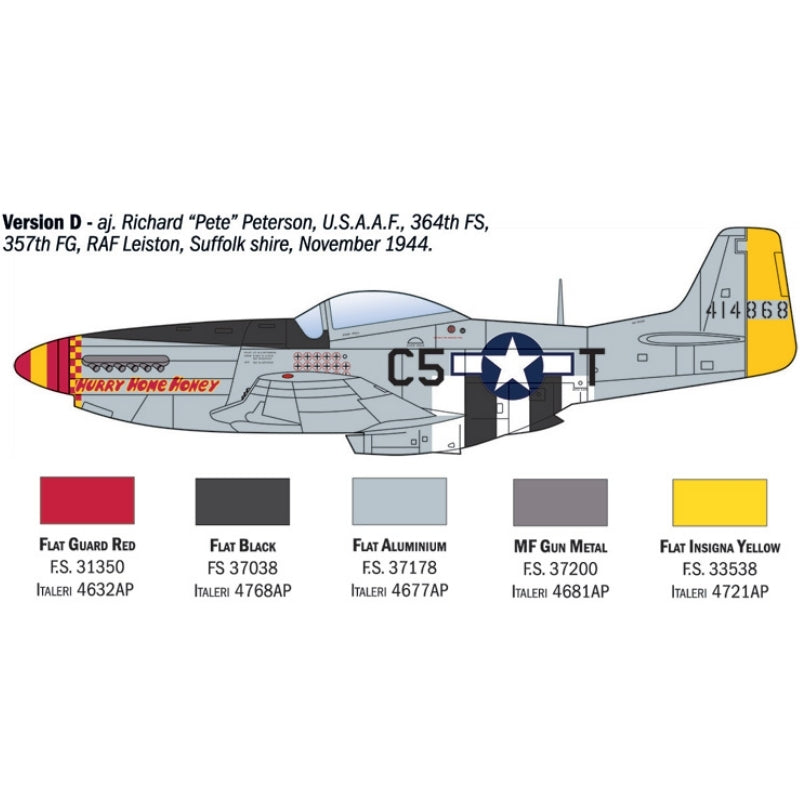 Italeri 1:72 P-51D Mustang Aces - 1/72 Modelfly