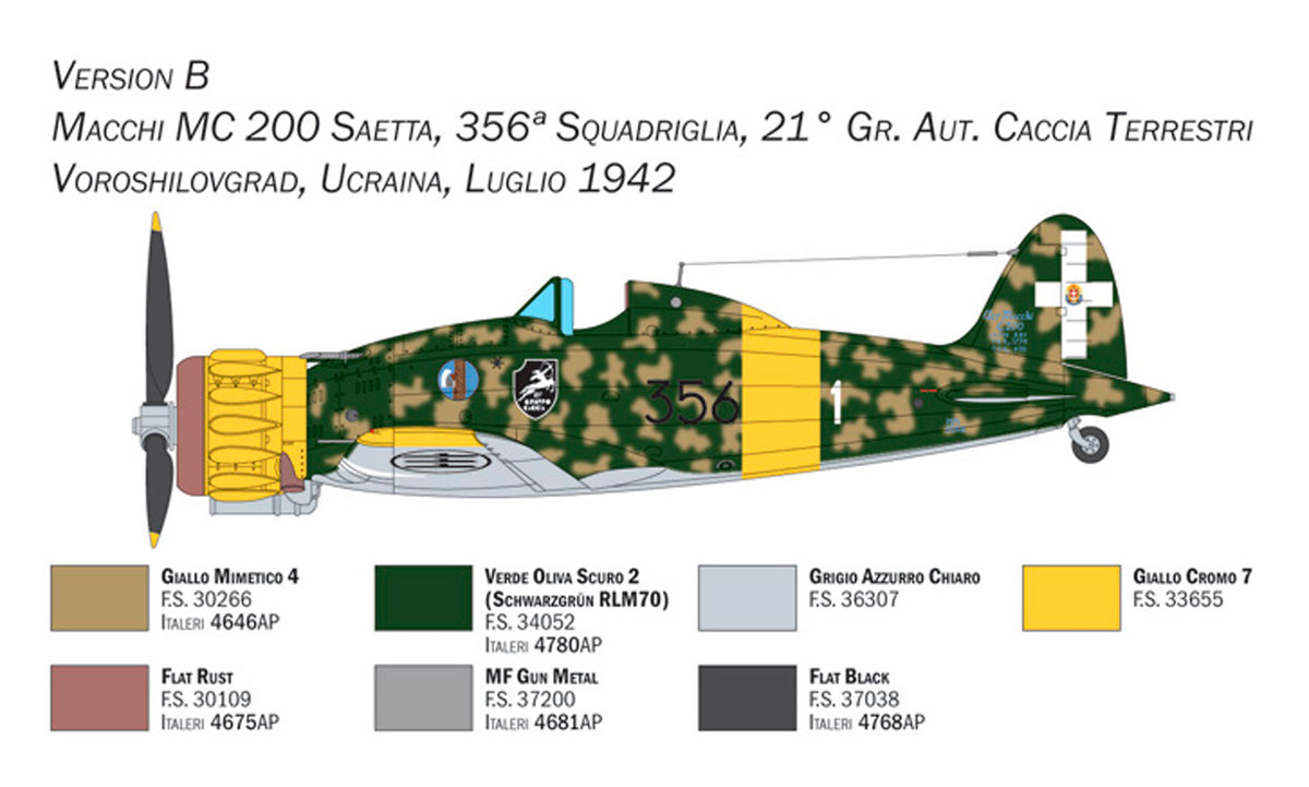 Italeri 1:48 Macchi C.200 Serie XXI-XXIII - Modelfly