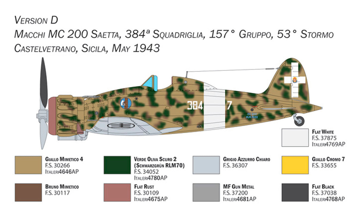 Italeri 1:48 Macchi C.200 Serie XXI-XXIII - Modelfly
