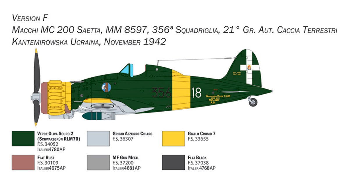 Italeri 1:48 Macchi C.200 Serie XXI-XXIII - Modelfly
