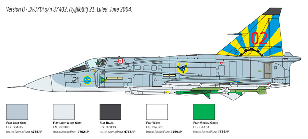 Italeri 1:48 Saab JA 37 / AJ Viggen - Modelfly