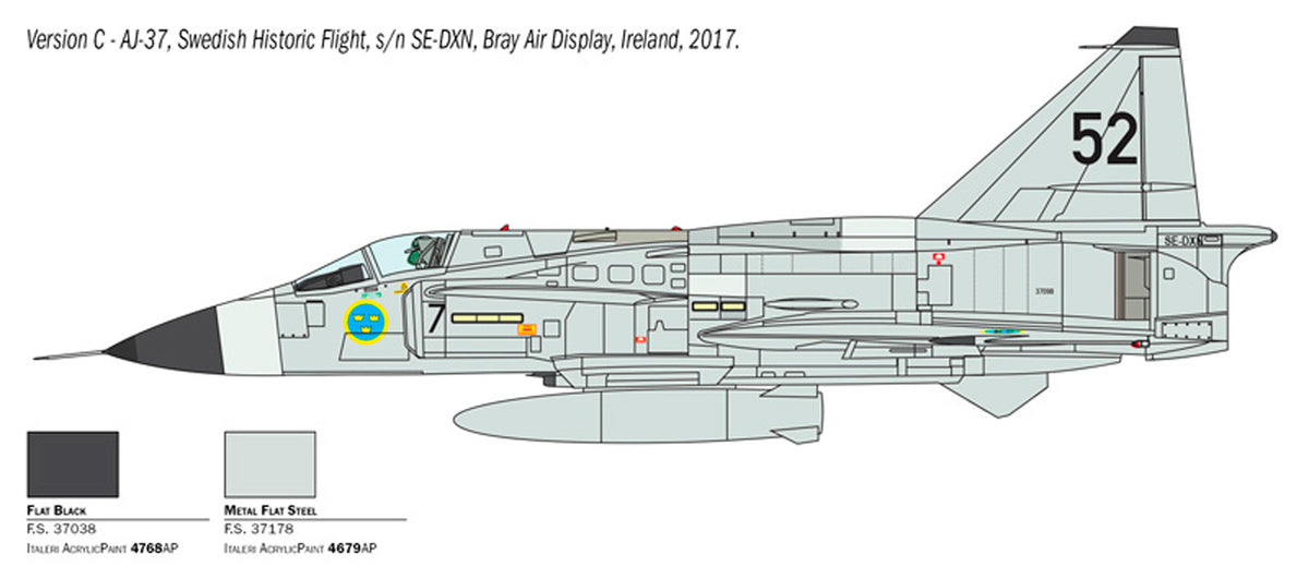 Italeri 1:48 Saab JA 37 / AJ Viggen - Modelfly