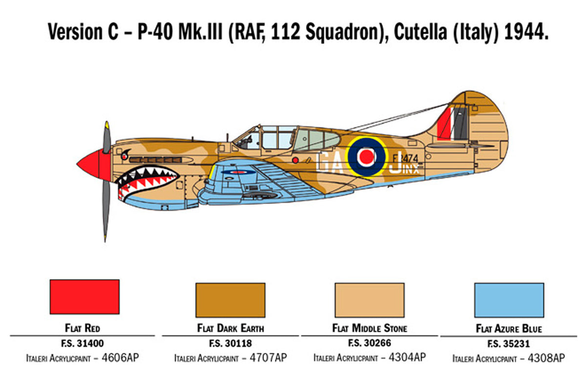 Italeri P-40E/K Kittyhawk 1:48
