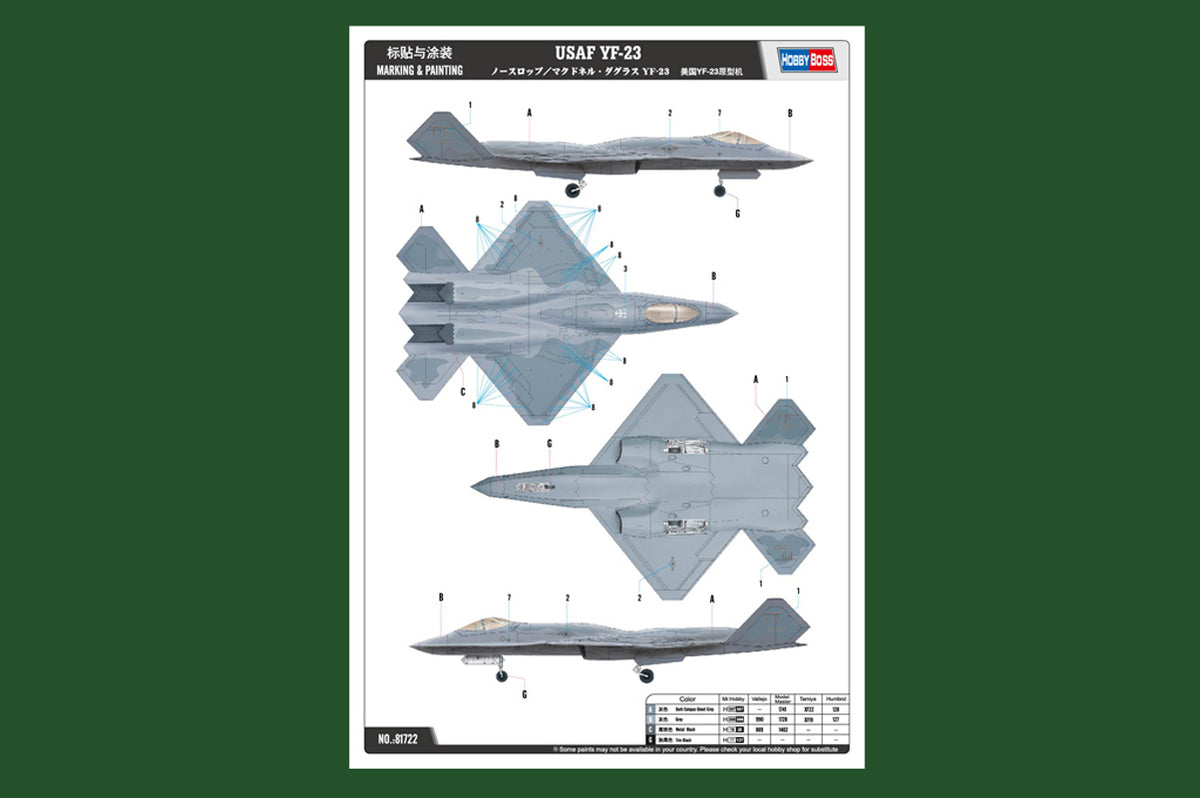 Hobby Boss YF-23 Prototype 1:48 modelfly