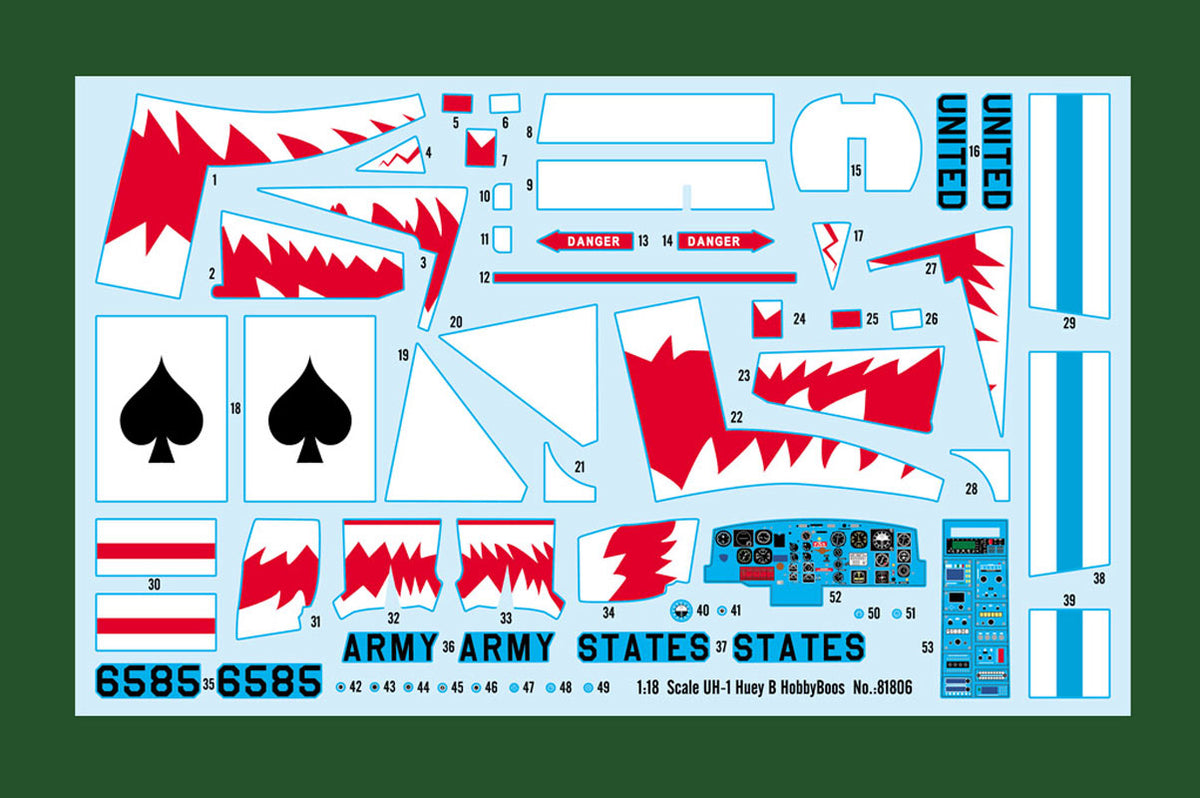 Hobby Boss UH-1 Huey B 1:18 modelhelikopter