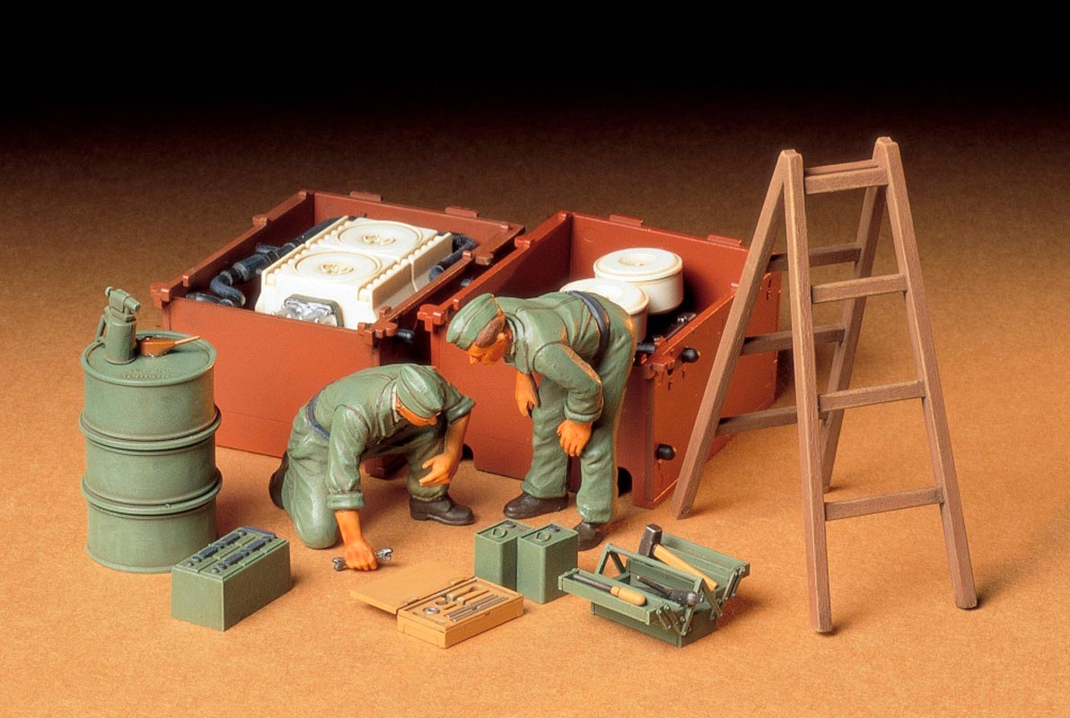 Tamiya German tank engine maintenance crew sæt - Modelfigur
