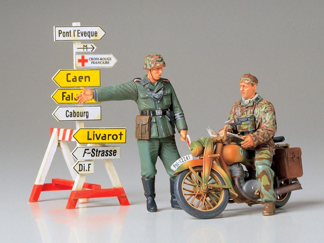 Tamiya German motorcycle ordely sæt - Modelfigur