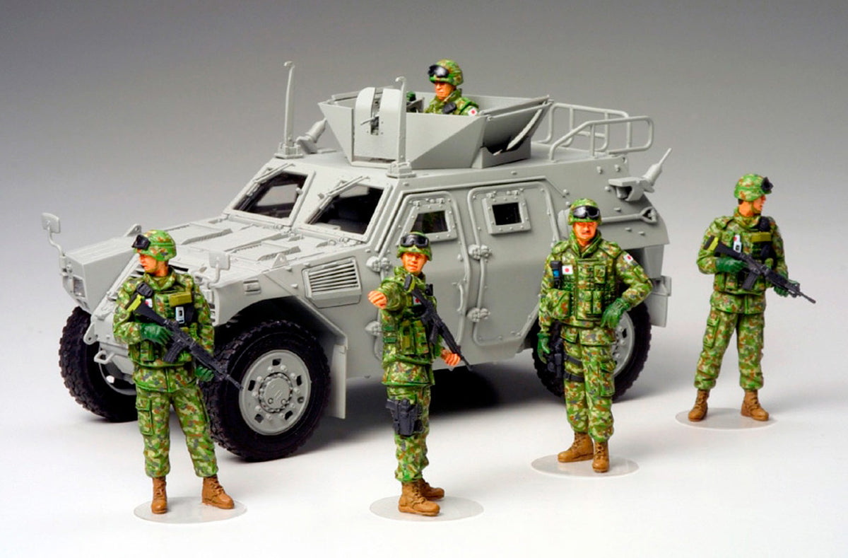 Tamiya JGSDF Iraq humanitarian assistance set modelfigurer