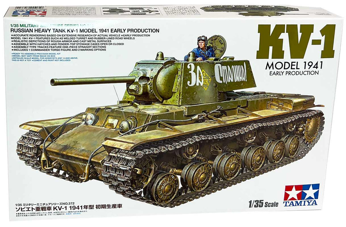Tamiya Russian Heavy Tank KV-1 Model 1941 modelkampvogn