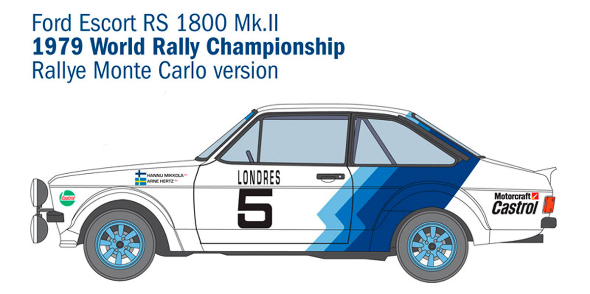 Italeri Ford Escort RS1800 Mk.II rally - 1:24