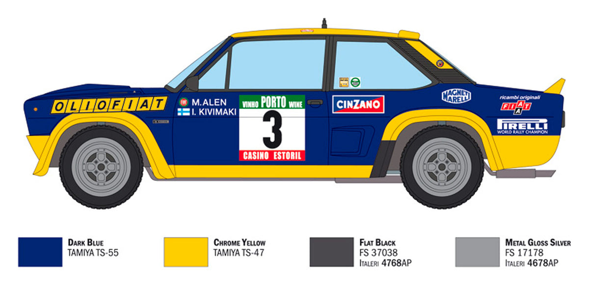 Italeri 1:24 Fiat 131 Abarth Rally OLIO FIAT - Modelbil