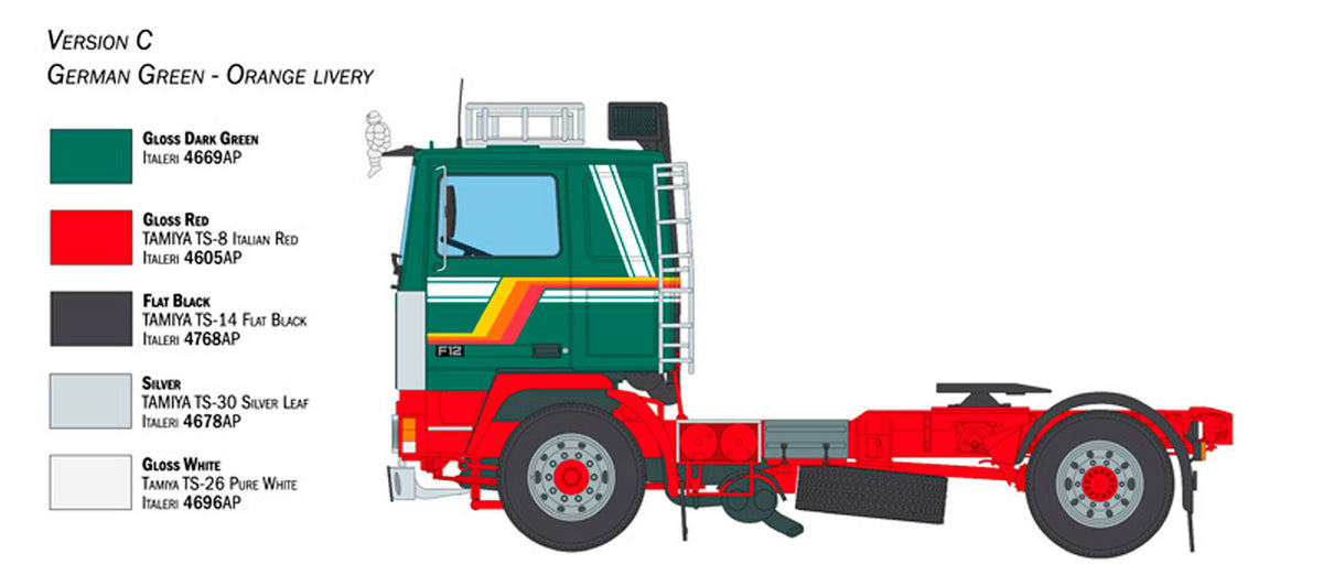 Italeri 1:24 Volvo F12 Intercooler m. tilbehør - Modellastbil