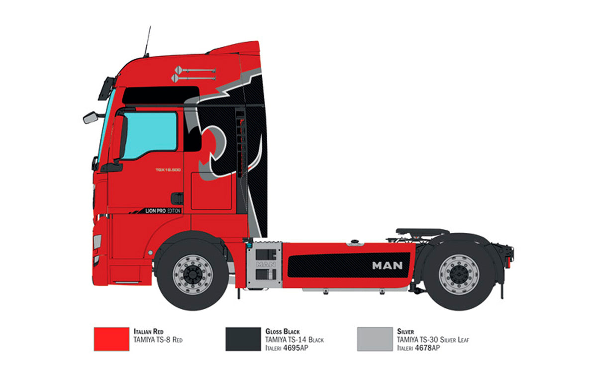 Italeri 1:24 MAN TGX 18.500 XXL Lion Pro Edition - Modellastbil