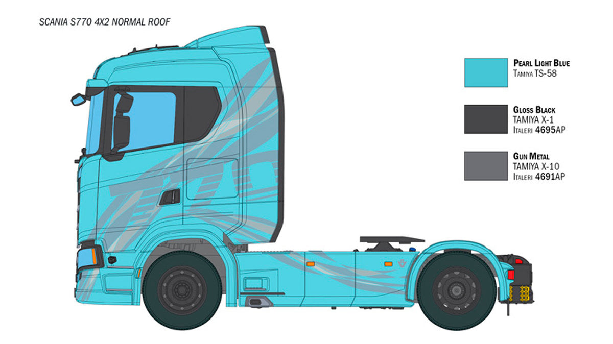 Italeri 1:24 Scania S770 4x2 normal roof limited edition - Modellastbil
