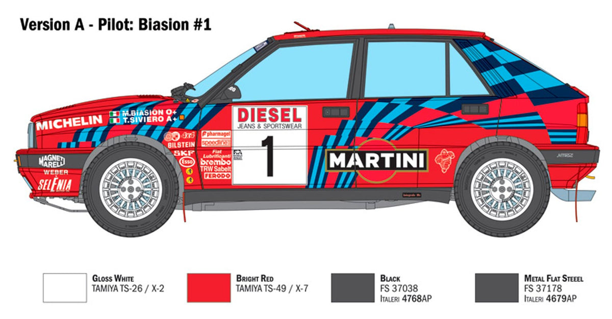 Italeri 1:12 Lancia Delta HF Integrale Sanremo 1989 - Modelbil