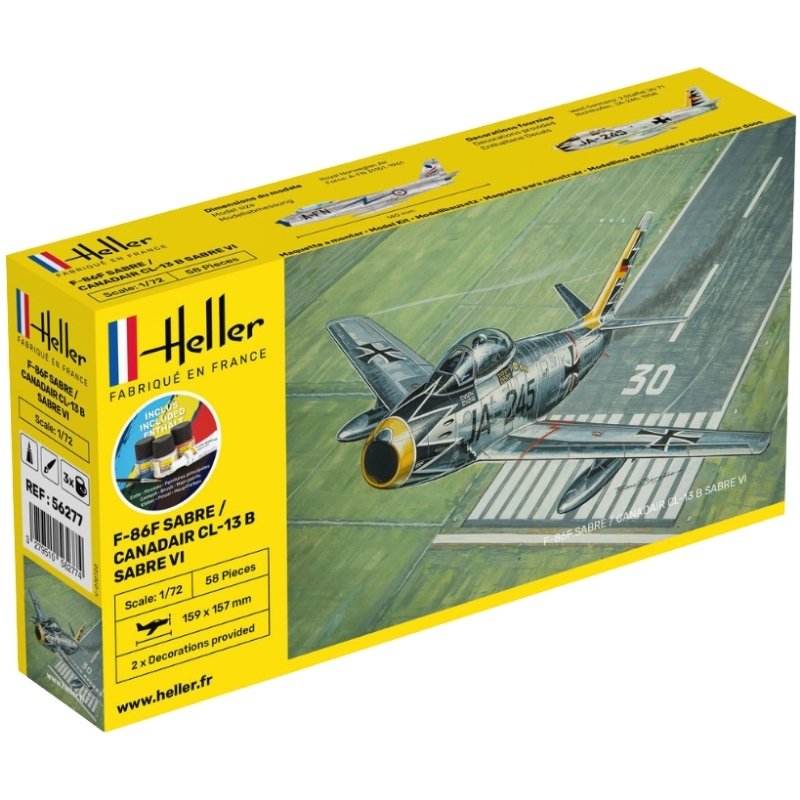 Heller STARTER KIT F-86F Sabre / Canadair CL-13 B Sabre VI i 1:72