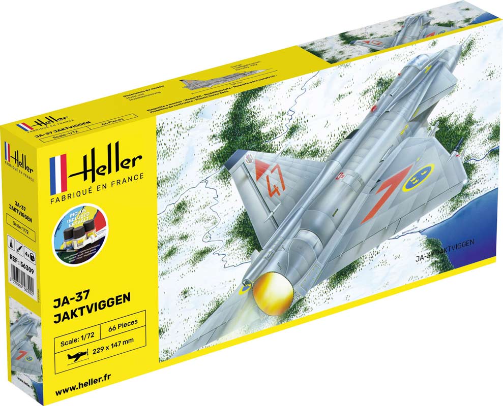 Heller Jaktviggen JA-37 jagerfly - start kit
