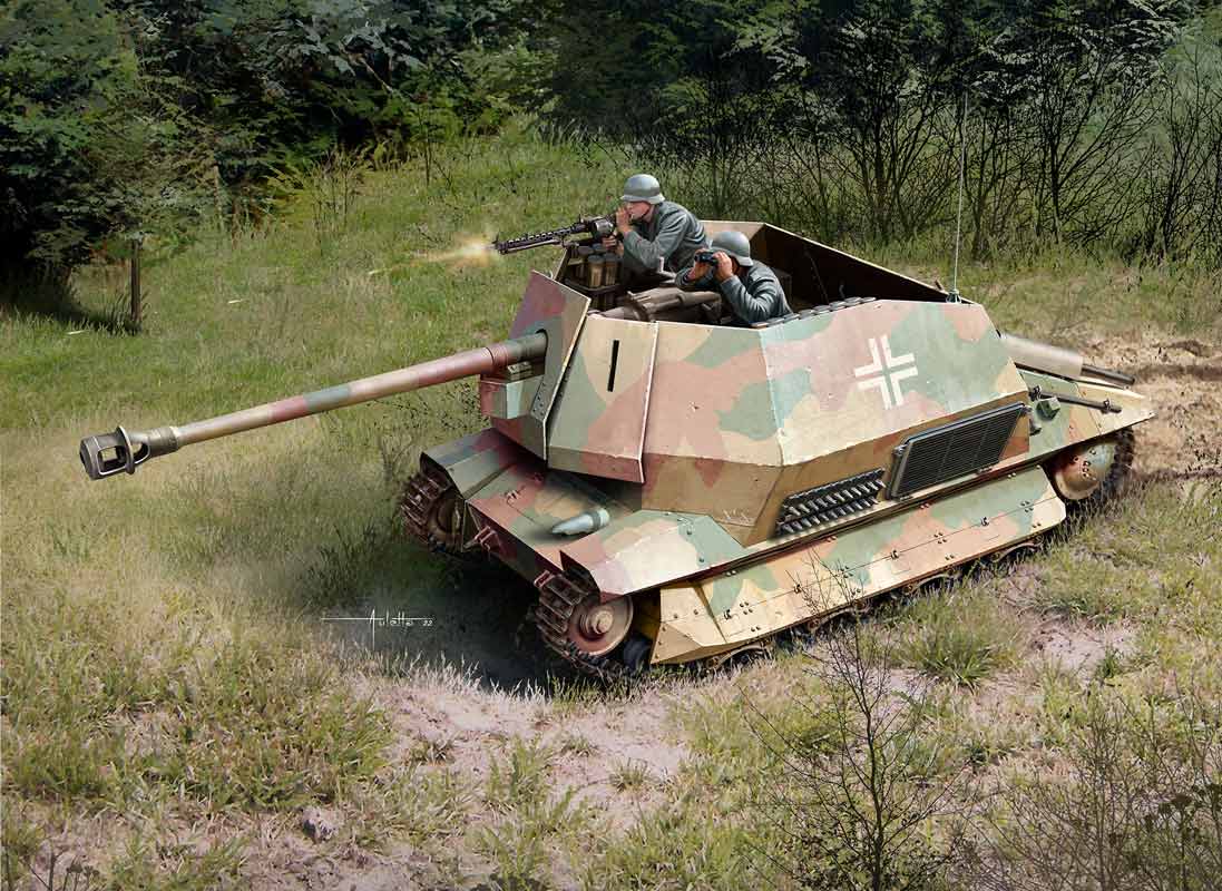 Revell Marder I on FCM 36 base modelkampvogn