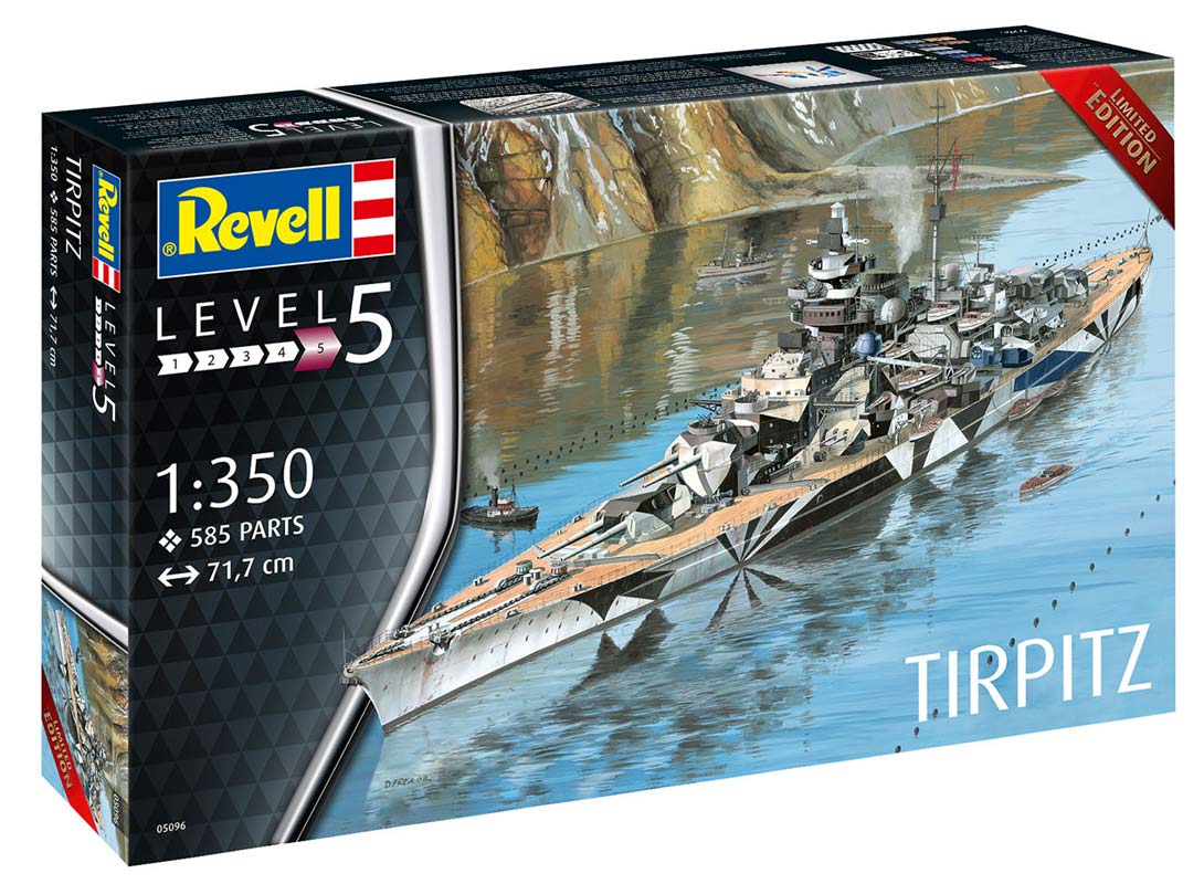 Revell German Battleship WWII Tirpitz modelskib - 1:350