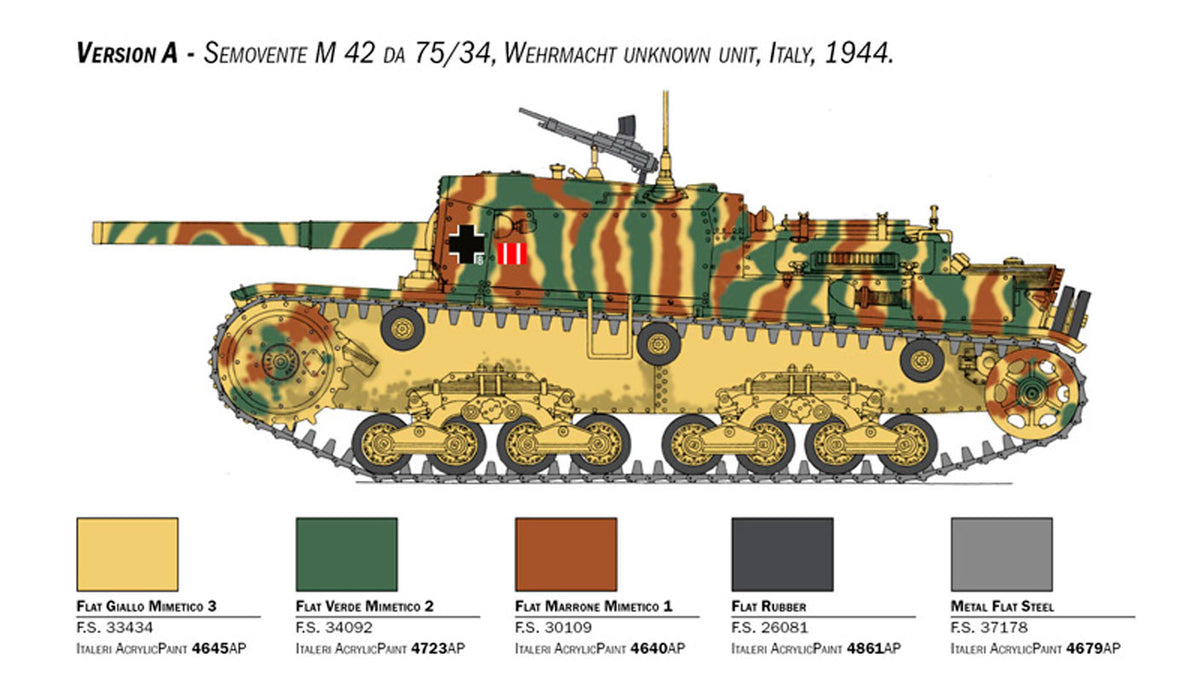 Italeri 1:35 Semovente M42 da 75/34- Modelkampvogn