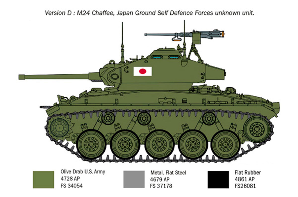 Italeri 1:35 M24 Chaffe Korean War - Modelkampvogn