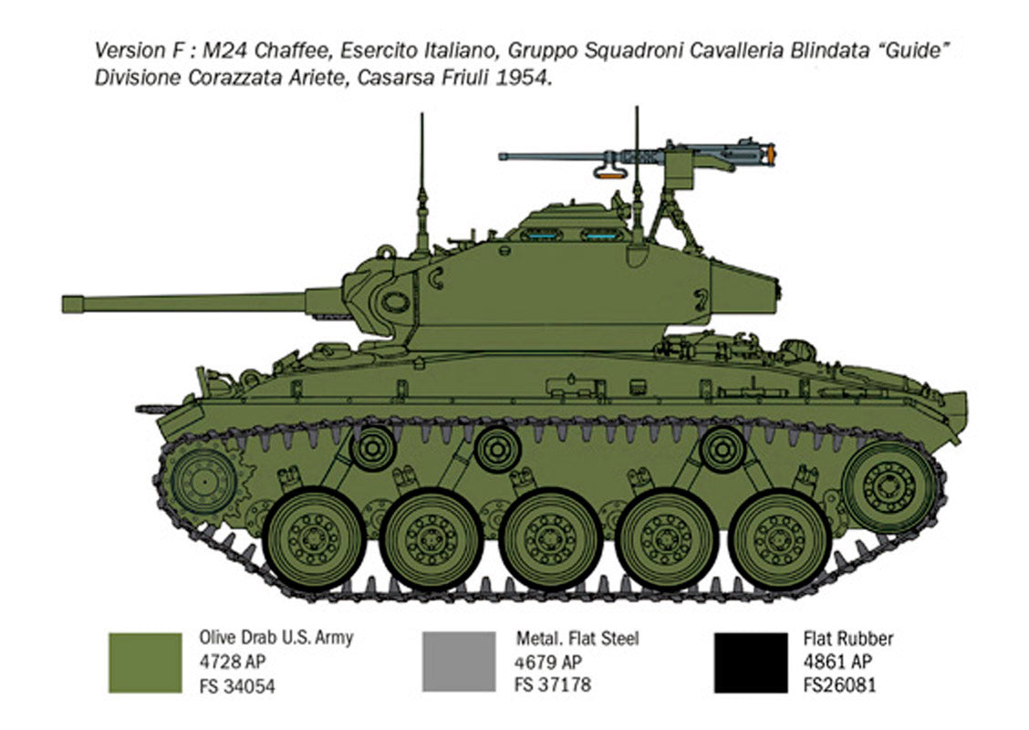 Italeri 1:35 M24 Chaffe Korean War - Modelkampvogn