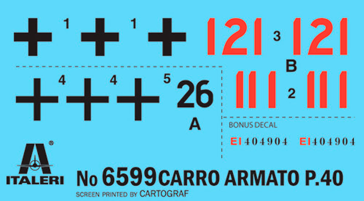 Italeri 1:35 Carro Armato P40 - Modelkampvogn