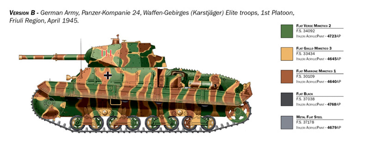 Italeri 1:35 Carro Armato P40 - Modelkampvogn