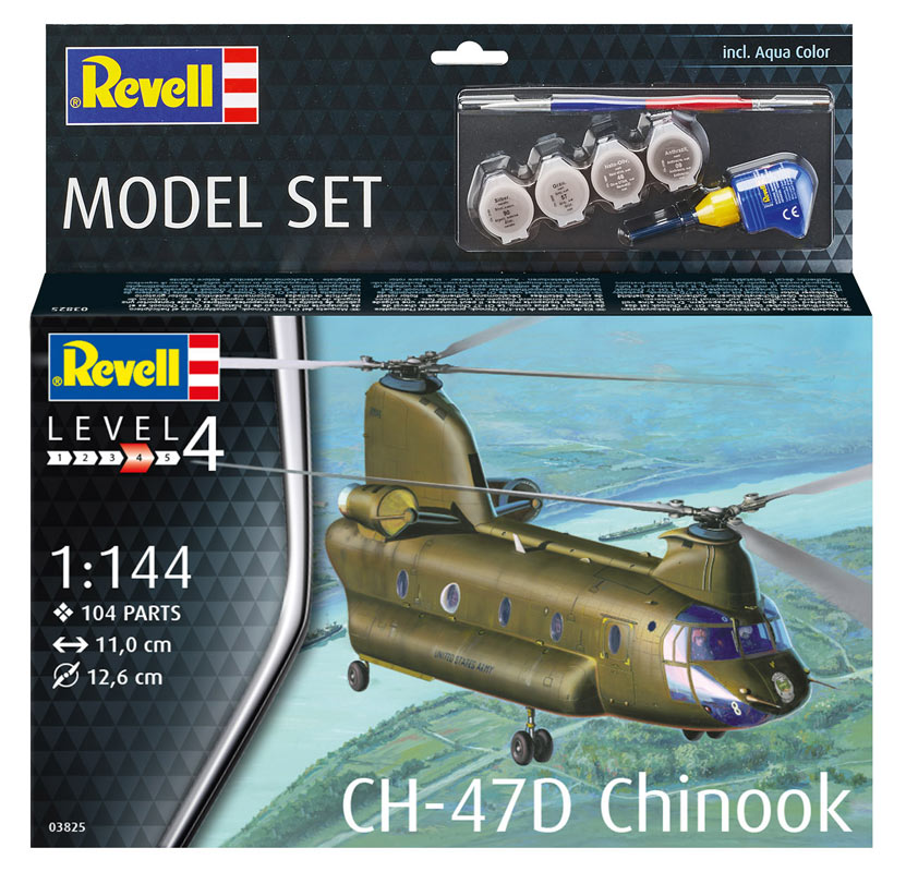 Revell CH-47D Chinook modelhelikopter - Med lim og maling