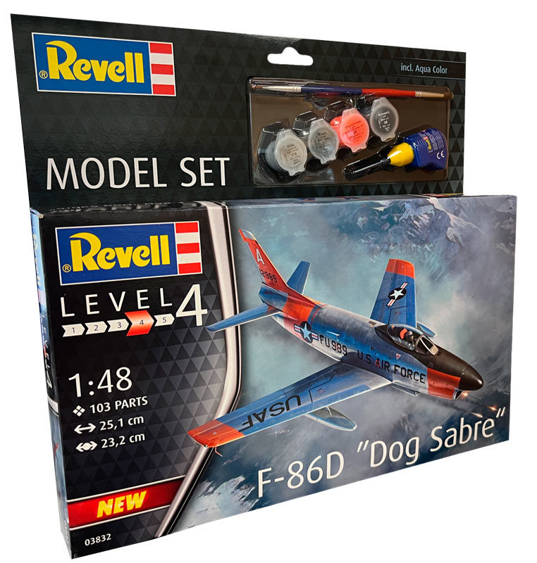 Revell F-86D Dog Sabre modelfly - Med lim og maling