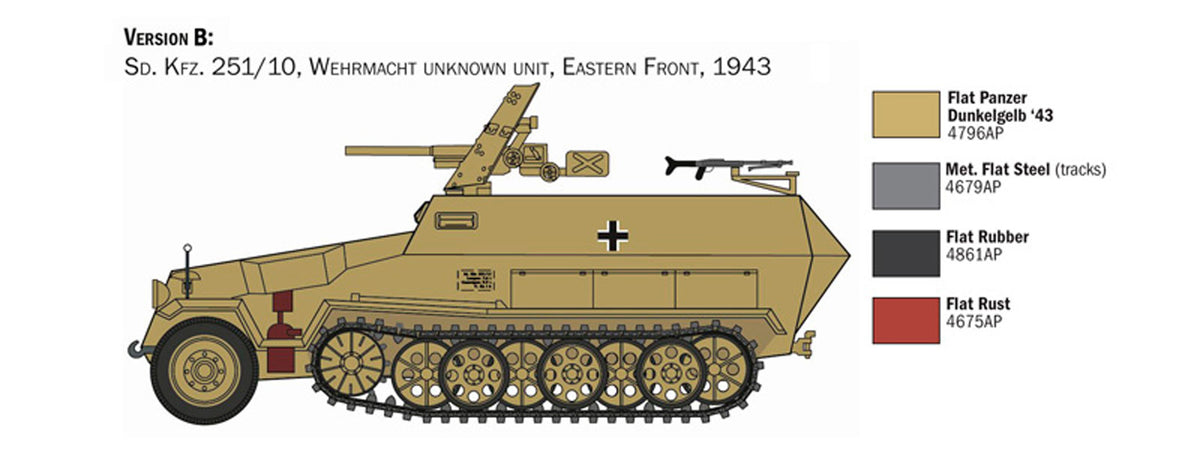 Italeri 1:72 Sd.Kfz. 251/10 - Modelkampvogn