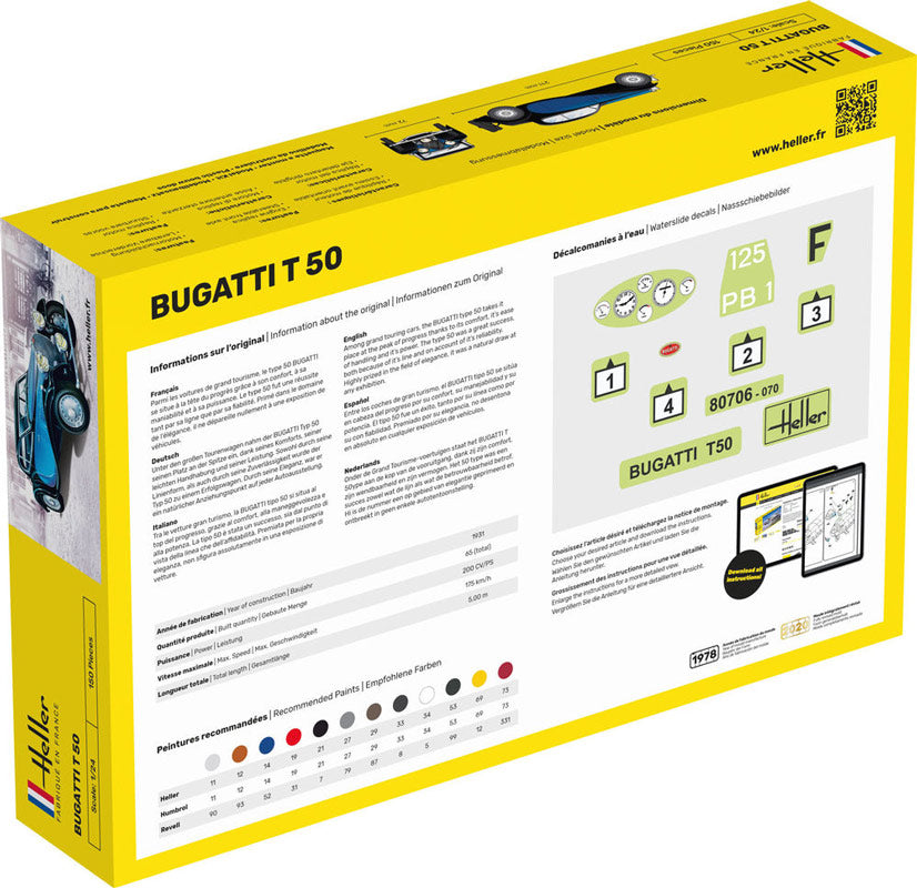 Heller Bugatti T 50 - Modelbil 1:24