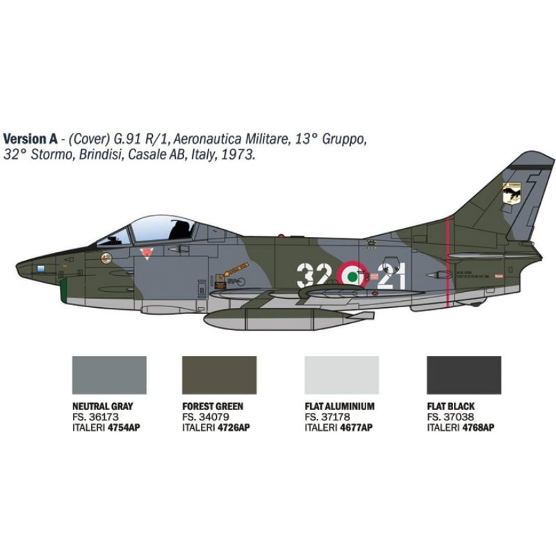 Italeri 1:48 FIAT G.91 R - 1/48 Modelkampfly