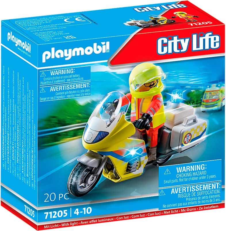 Playmobil 71205 Læge Motorcykel med blinklys