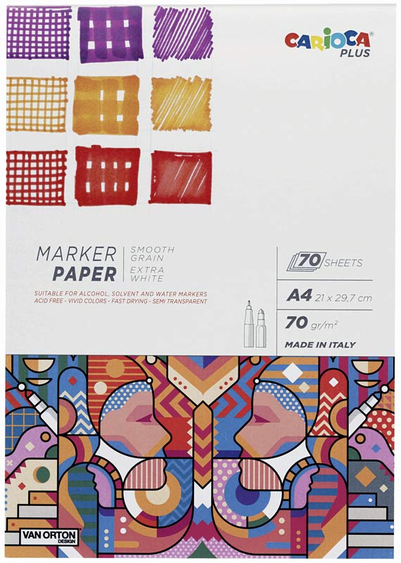 Carioca plus marker A4 tegnepapir 70g