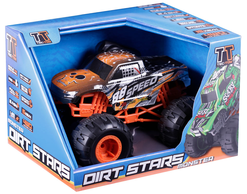 Tec-Toy fjernstyret Speed Monster bil (15 km/t) - 1:12
