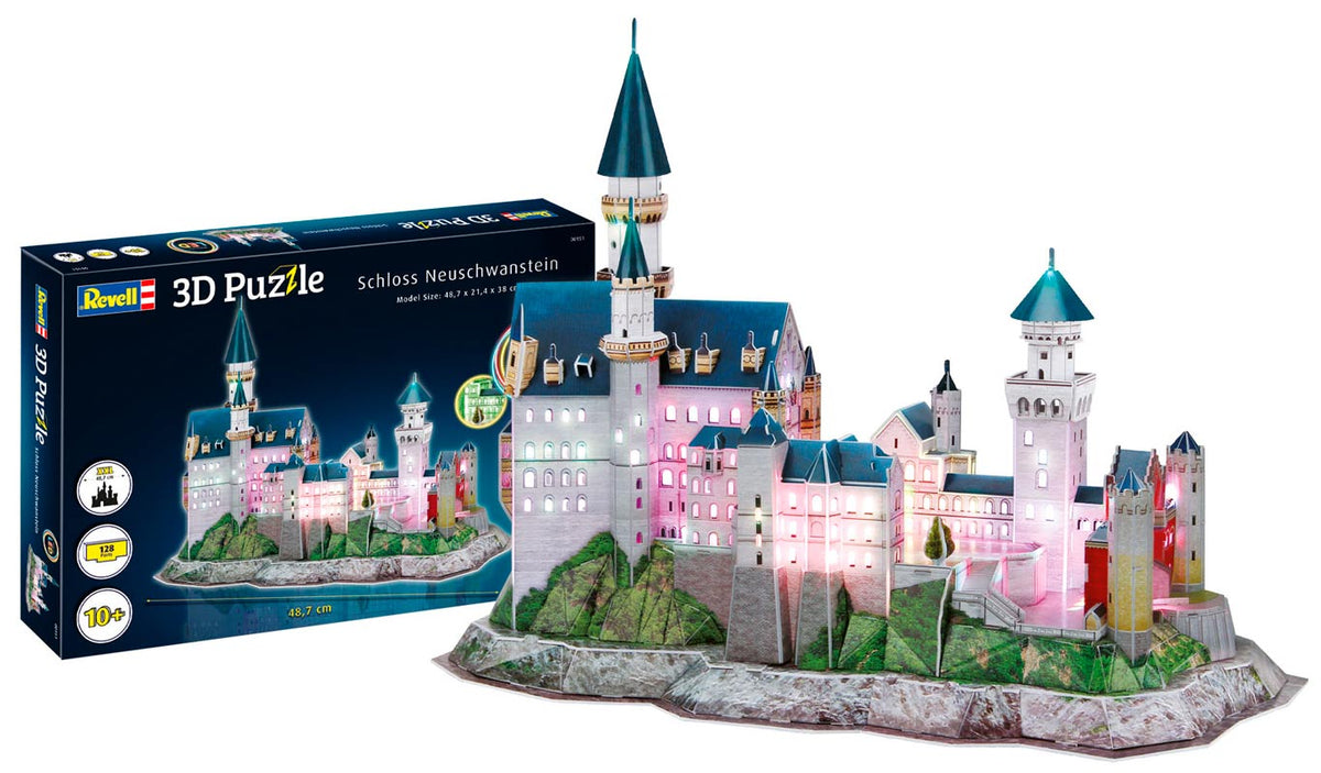 Revell 3D puslespil m. LED - Neuschwanstein slot