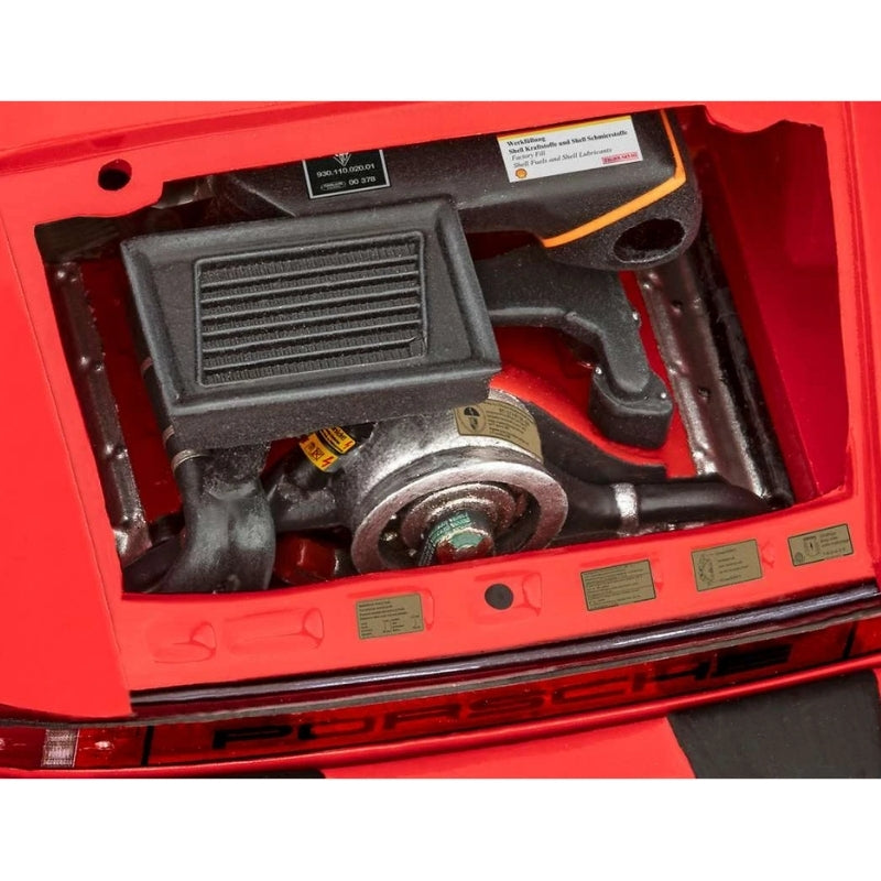 Revell Gift Set Porsche 911 Turbo 50th Anniversary - 1:24 Modelbil med lim og grundmaling