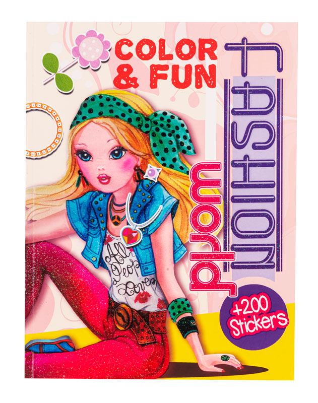 Malebog - Color & Fun Fashion World med stickers