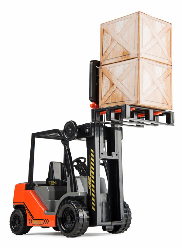 Gaffeltruck med palle og pakker