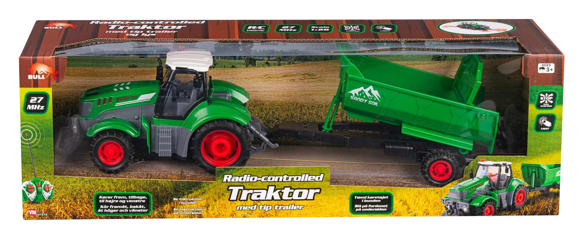 Fjernstyret traktor med anhænger