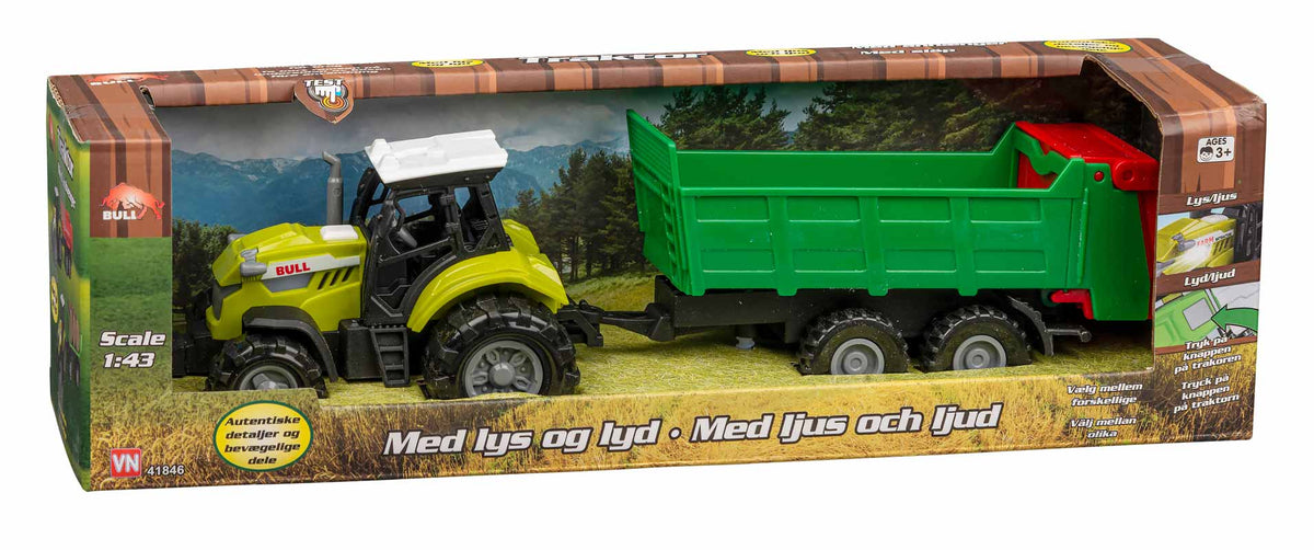 Bull traktor med gyllevogn