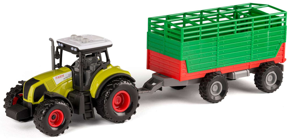 Bull traktor med kreaturvogn