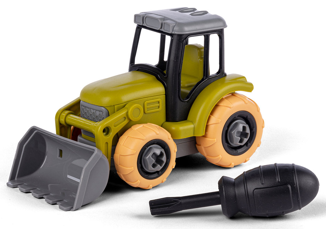 Bull take apart traktor med grab